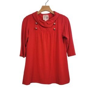 CO OP Barneys Blouse‎ Barneys New York Scoop Neck Red Shirt Womens P Petite